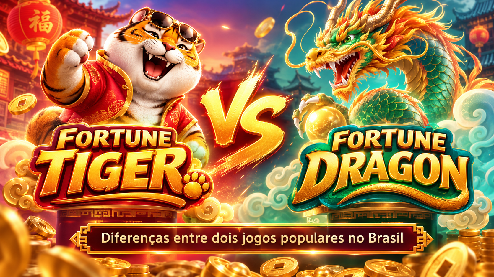 Fortune Dragon vs Fortune Tiger: diferenças, estilo e características dos jogos Fortune no Brasil